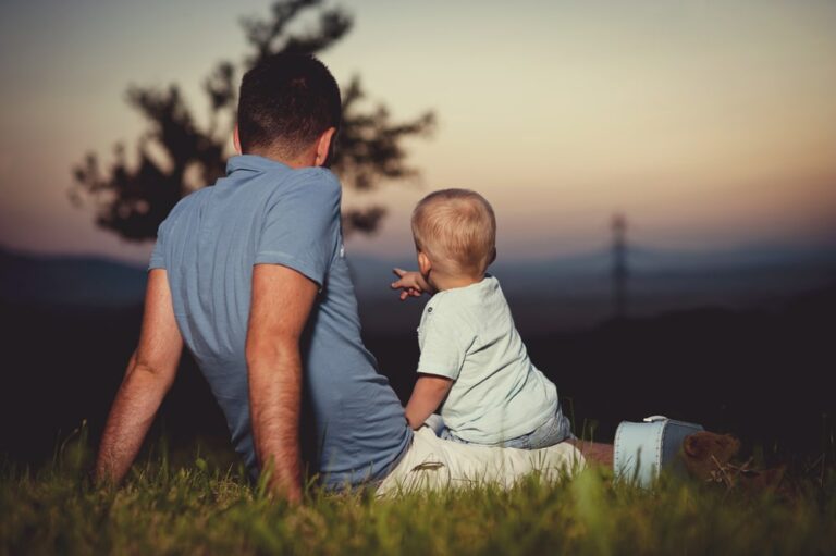 Father spending time with his son